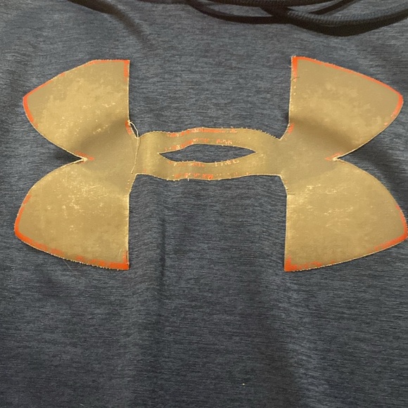 Men’s Under Armour hoodie sweater sweatshirt Size Medium Blue orange - Picture 2 of 4